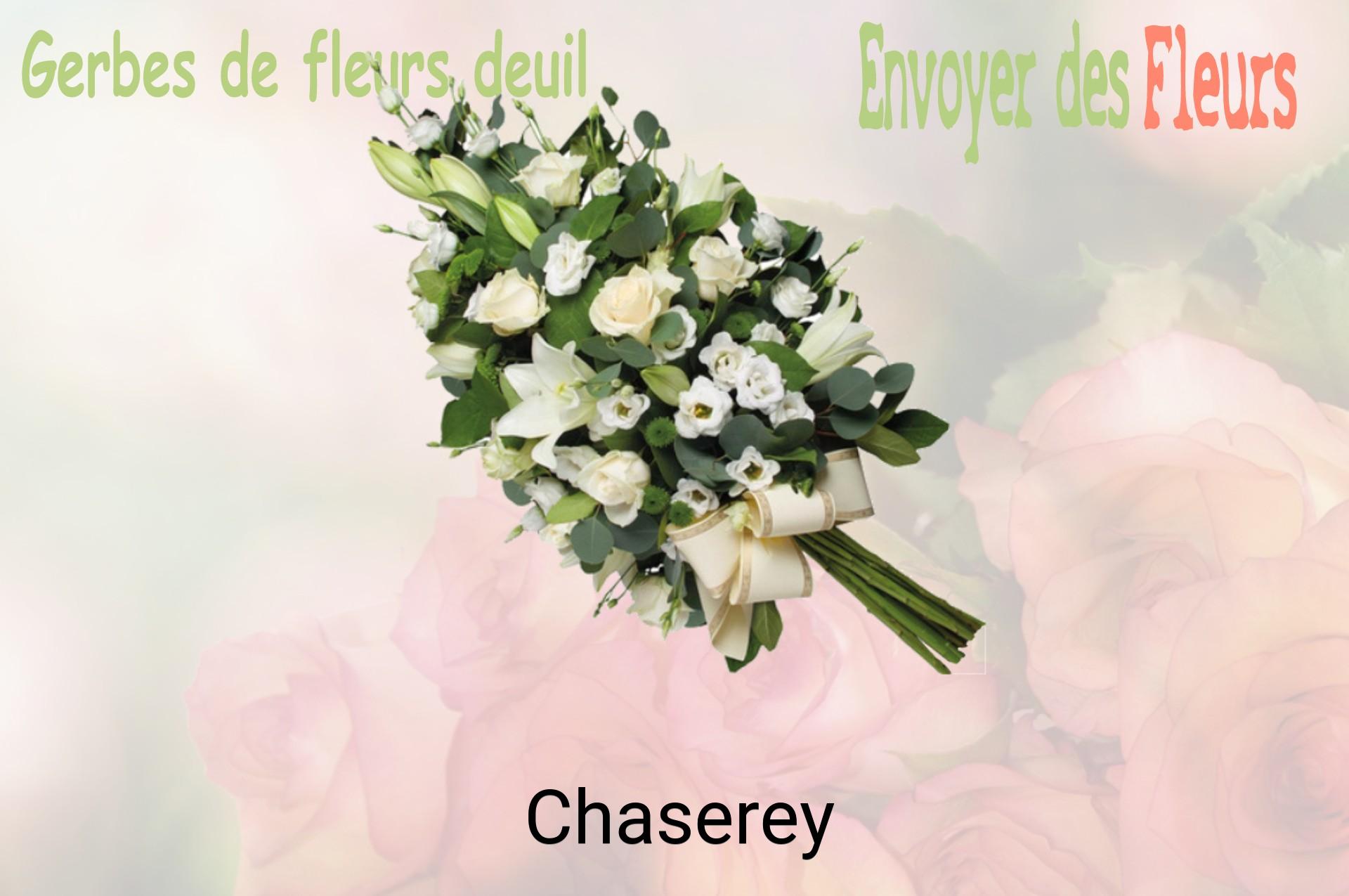 Gerbe de fleurs de deuil livrée à Chaserey
